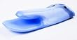 Blue OrkaPlus 11" Silicone Oven Mitt with Cotton Lining