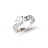 Sterling Silver CZ Solitaire Ring