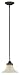 Murray Feiss P1114WAL One-Light Drawing Room Collection Mini Pendant, Walnut with Amber Snow Scavo Glass Shade