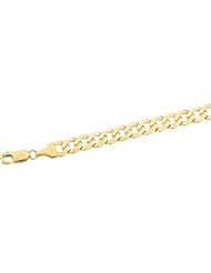 14K Yellow Gold Solid Curb Chain 18 Inch