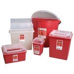 Kendall Sharps-a-gator Collector 2 Gallon (10.1h X 7.25d X 8.5w) Counter Unit Red W/ Clear Lid