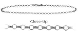 10 K White Gold 10 Inch Belcher Style Anklet