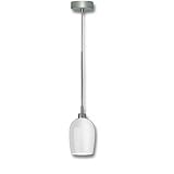 Bruck 100238MCGY Pendelleuchte mattsilber, Glas wei&szlig;