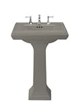 Kohler 27 Centerset Fireclay Bathroom Sink with Overflow and 3 Pre Drilled Faucet Holes from the Memoirs Collection Cashmere - K-2258-4-K4