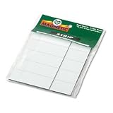 Magnetic Write-On/Wipe-Off Strips, 7/8x2, White, 25/Pack MAVPMR721