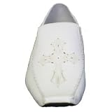 Mens Casual Dress Loafers White Square Toe Leather Lining