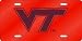 Virginia Tech Hokies Orange Laser Cut License Plate - SET OF 6 - Sports Merchandise