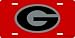 Georgia Bulldogs Red Laser Cut License Plate - SET OF 6 - Sports Merchandise
