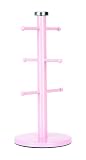 Ethos Twins Mug Tree & Towel Pole Set, Stainless Steel, Pink