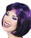 Purple and Black Super Model Costume Wig