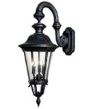 Hanover Lantern B532FRMVTC Stockholm Small 3 Light Outdoor Wall Light in Vintage Copper with Molded Acrylic Lens glass