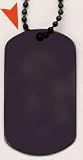 Black GI Type Dog Tag