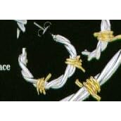 Click here to buy Silver and Gold Barbed Wire Earrings by Cowboy Shop.