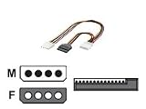 Equip Y-Stromkabel intern SATA - 2x5, 25"" Stecker/Buchse, 15/30 cm