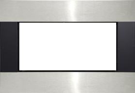 Empire Decorative Metal See-Through Fireplace Surround with Matte Black and Stainless Steel Finish