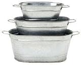 IMAGE OF Houston International 6085ESAFF Galvanized Heavy Gauge Steel Planter/Tub, Saffron