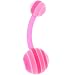 Bioplast Raspberry Rainbow Stripe Belly Ring