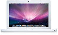 APPLE 13-inch Economy MacBook laptop- Intel 2.1GHz Intel Core 2 Duo, 4GB 667MHz DDR2 SDRAM , 400 GB SATA HD, SuperDrive 8x (DVD±R DL/DVD±RW/CD-RW), 10/100/1000BASE-T Gigabit Ethernet (RJ-45 connector), 13.3-inch (viewable) LED, Mac OS X v10.5 Leopard