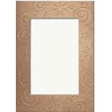 Collector's Gallery Embossed Copper Stars & Swirls Photo Greeting Card for Your 3.5x5 or 4x6 Picture.