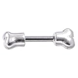 Sterling Silver 925 Stone Age Bone Cartilage Earring Stud