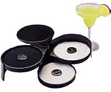 rokz Glass Rimmer, 3-Tier, black plastic, replaceable sponge.