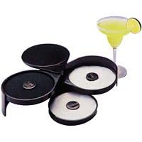 rokz Glass Rimmer, 3-Tier, black plastic, replaceable sponge.