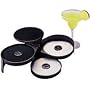 rokz Glass Rimmer, 3-Tier, black plastic, replaceable sponge.
