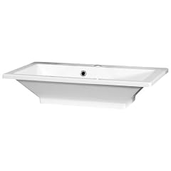 Fackelmann 86290 Gussbecken DOMINO wei� 80x50x17