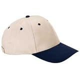 6-Panel Brushed Twill Cap by Anvil
