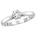 Certified, 18kt. White Gold, 3/4 ct. Sitara Diamond Solitaire Ring