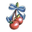 CHERRIES Temporary Tattoo 2x2
