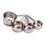 Faringdon Set Of 4 Stainless Steel Measuring Cups, 60, 80, 125, 250ml