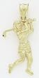 Swinging Lady Golfer Charm - C726