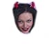 Real Red Devil Costume Horns