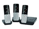 Gigaset C300A Trio Schnurlos Telefon (Anrufbeantworter, 3 Mobilteile) schwarz