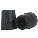 Cane Tips 7/8 Inches Size #19 Grey Color - 12 Pack