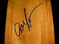 Iverson, Allen Autographed/Hand Signed 6x6 Floorboard