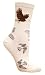 Raptors Bird Cotton Wildlife Animal Art Print Socks 9-11 Featuring American Bald Eagle, Hawk, Kestril, Owl