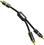 Impact Acoustics SonicWave - Audio cable - RCA (F) - RCA (M) - 6 in - triple shielded coaxial - charcoal