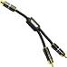 Impact Acoustics SonicWave - Audio cable - RCA (F) - RCA (M) - 6 in - triple shielded coaxial - charcoal