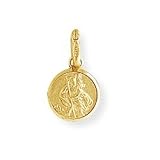 9ct Gold St Christopher Pendant on 16-18 inch Chain