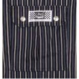 Chef Revival Blue-Gray Soho Stripe Cargo Pants 100 Cotton - M - Medium by Chef Revival