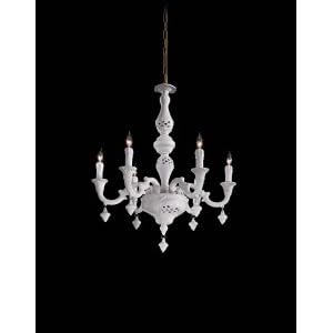 Metropolitan N950126 Porcelain 6 Light Single Tier Chandelier in White Porcelain by 