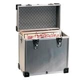 12  vinyl flight case, aluminium deluxe, holds 50 x 12 