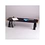 Distinctions Off Desk Shelf, Black Punched Metal/Cherry Wood (ELD23555) Category: Desktop Accessories