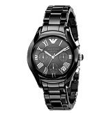 Armani Quartz, Black Ceramic Band Black Dial - Men's Watch Ar1401