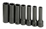 Wire Strippers: 1/2 In Drive 6 Pt Deep Fractional Impact Socket Set - 7 Piece