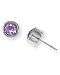 Boma Round Amethyst Post Earrings