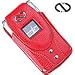 Naz (American Red) Motorola V3 Razr With Swivel Belt Clip - Matching Keyring / Moneyclip - Boa Series + 12V Car Charger -By PCMicroStore Image