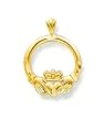 14kt Gold Irish Celtic Claddagh Pendant